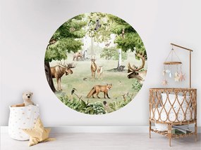 Woodland Wonders Ταπετσαρια Τοιχου Πρασινο Στρογγυλη 80cm