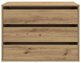 vidaXL Συρταριέρα Γωνιακή Αρτισιανή Δρυς 80x41x58 εκ. Επεξεργ. Ξύλο