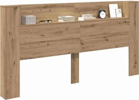 vidaXL Κεφαλάρι αποθήκευσης με LED Artisan Δρυς Επεξεργασμένο Ξύλο