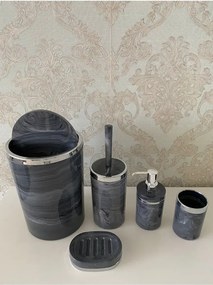 Stewehome Σετ μπάνιου 5 τεμαχίων με σχέδιο μαρμάρου από ακρυλικό