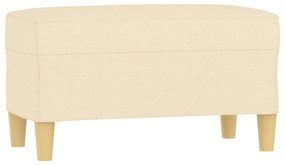 vidaXL Πάγκος Κρεμ 70 x 35 x 41 εκ. Υφασμάτινος