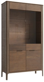 Βιτρίνα Austin BG103, Σκούρα δρυς, Με πόρτες, 195x110x42cm, 87 kg | Epipla1.gr