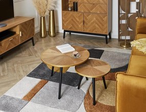 Σετ Τραπεζάκια Σαλονιού Felix Home Deco Factory με διαστάσεις 60x40cm και 40x33cm - 2 τεμάχια