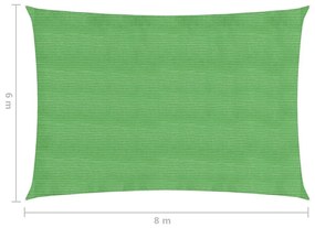 Πανί Σκίασης Ανοιχτό Πράσινο 6 x 8 μ. από HDPE 160 γρ./μ² - Πράσινο