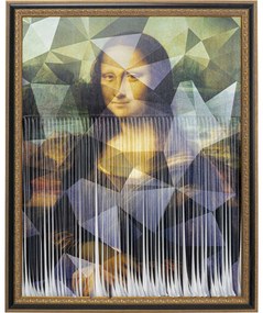 Πίνακας  Ma­de­moi­selle Μόνα Λίζα  Πράσινο-Καφέ  130x4.5x163εκ