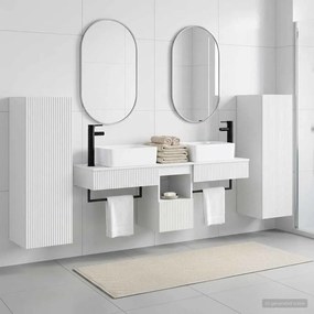 vidaXL Σετ Επίπλων Μπάνιου 5 τμχ. Λευκό 33 x 34,5 x 100 εκ