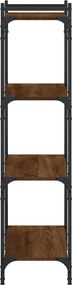 vidaXL Βιβλιοθήκη 4 Επιπέδων Καφέ Δρυς 80 x 30 x 120 εκ. Επεξεργ. Ξύλο