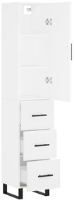 vidaXL Ντουλάπι Λευκό 34,5 x 34 x 180 εκ. από Επεξεργασμένο Ξύλο