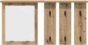 vidaXL Τοίχου Κρεμάστρα με ράφι artisan δρυς 85 x 10 x 45 εκ.