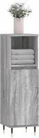 vidaXL Ντουλάπι Μπάνιου Γκρι Sonoma 30x30x100 εκ. Επεξεργασμένο Ξύλο