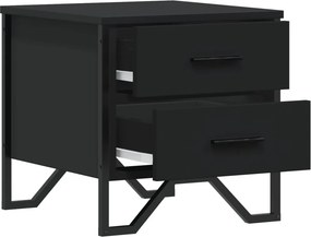 vidaXL Κομοδίνο Μαύρο 40x41x40 εκ. από Επεξεργασμένο Ξύλο