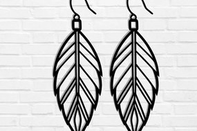 Σετ των 3 Intra απο ξύλο plywood Χρώμα wenge 3mm-4mm πάχος - Σκουλαρίκι με φτερά Δίασταση 3x3 cm INTRAFABR-124578103