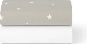 SNUZ Σετ σεντόνια 2τμχ για λίκνο 44x80cm GREY/STAR