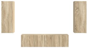 vidaXL Σετ επίπλου τηλεόρασης 2 pcs Δρύς Sonoma Επεξεργασμένο ξύλο