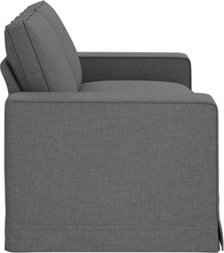 vidaXL Καναπές 140cm Σκούρο Γκρι Μέταλλο