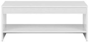 Τραπεζάκι σαλονιού Boston G116, Άσπρο, Γυαλιστερό λευκό, 45x65x110cm, 29 kg, Ινοσανίδες μέσης πυκνότητας, Γωνιακό | Epipla1.gr