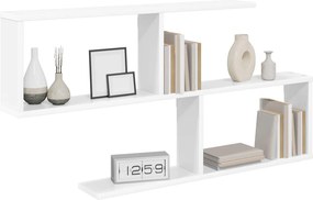 vidaXL Ράφι Τοίχου Λευκό 100 x 12 x 50,5 εκ Επεξεργασμένο Ξύλο