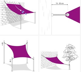 vidaXL Πανί Σκίασης Taupe 4,5 x 4,5 x 4,5 μ. από HDPE 160 γρ./μ²