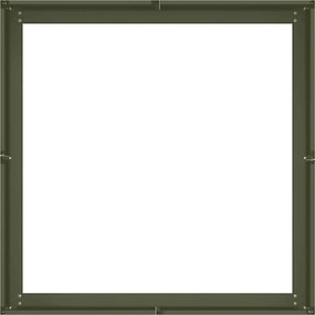 vidaXL Ζαρντινιέρα Λαδί 80x80x30 εκ. από Χάλυβα