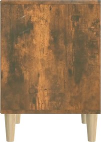 vidaXL Κομοδίνα 2 τεμ. Καπνιστή Δρυς 40 x 35 x 50 εκ.