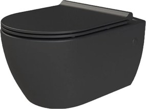 Cerastyle City Rimless Black Matt 019100 - Κρεμαστή λεκάνη