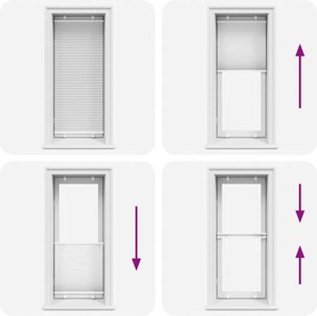 vidaXL Πλισέ περσίδα Λευκό 65x100 cm Πλάτος υφάσματος 64,4 cm