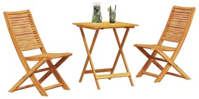 vidaXL Σετ Bistro 3 κομμάτια από μασίφ ξύλο ακακίας