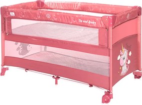BABY COT UP AND DOWN WITH FOLDABLE SIDE ROSE VELVE
