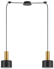 Φωτιστικό Οροφής Δίφωτο Homelighting 77-8634 Gold/Black