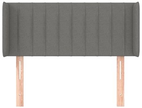 vidaXL Κεφαλάρι με Πτερύγια Σκούρο Γκρι 83x16x78/88 εκ. Υφασμάτινο