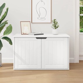 vidaXL Σπίτι Γάτας Λευκό 85 x 55 x 50,5 εκ Επεξεργασμένο ξύλο