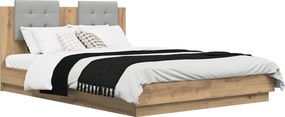 vidaXL Κρεβάτι με Κεφαλάρι Artisan Oak 150 x 200 cm Επεξεργασμένο ξύλο