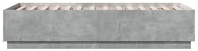 vidaXL Πλαίσιο Κρεβατιού Γκρι Σκυροδέματος 75 x 190 εκ. Επεξεργ. Ξύλο