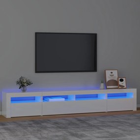 vidaXL Έπιπλο Τηλεόρασης με LED Γυαλιστερό Μαύρο 240x35x40 εκ.