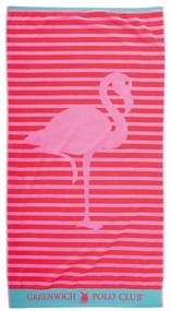 Πετσέτα Θαλάσσης Παιδική 4073 Red-Pink Greenwich Polo Club Beach 70x140cm 100% Cotton