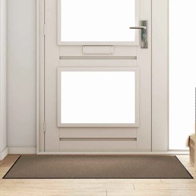 vidaXL Χαλάκι Εξώπορτας Μπεζ και Μαύρο 90 x 150 cm 100% Πολυαμίδιο