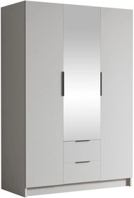 Ντουλάπα Calwi II τρίφυλλη-Λευκό - Μαύρο