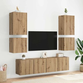 vidaXL Βάσεις τηλεόρασης 2 pcs Artisan Oak Επεξεργασμένο ξύλο