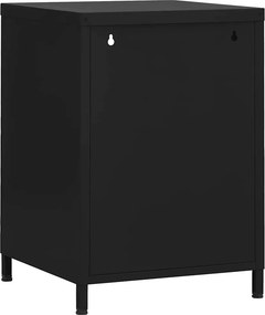 vidaXL Κομοδίνο Μαύρο 35 x 35 x 51 εκ. από Ατσάλι
