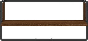vidaXL Ράφι Τοίχου με Μπάρα Καφέ Δρυς 65x25x30 εκ.