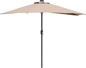 vidaXL Ομπρέλα Κήπου Taupe 294 x 150 x 224 εκ Πολυεστέρας και Χάλυβας