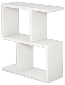 Βοηθητικό τραπέζι σαλονιού Zet pakoworld χρώμα λευκό 45x17x51εκ