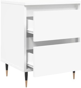 vidaXL Κομοδίνο Λευκό 40 x 35 x 50 εκ. από Επεξεργασμένο Ξύλο