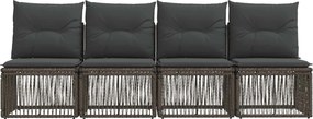 vidaXL Καναπές 4 Θέσεων 4 pcs 4-Αριθμός καθισμάτων Γκρι