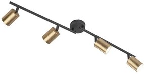 Σποτ Φωτιστικό Οροφής Vano Μαύρο-Χρυσό 21439 Fischer Honsel-21439-Μαύρο-Χρυσό 21439
