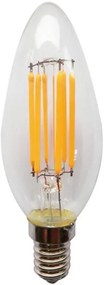 Λαμπτήρας LED Filament E14 Candle 6W 2700K Dimmable  (10 τεμάχια)