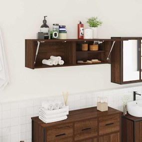 vidaXL ντουλάπι τοίχου μπάνιου καφέ δρυς 100x25x30 cm