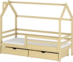 Κρεβάτι Σπιτάκι Montessori LILA 70x160 pine