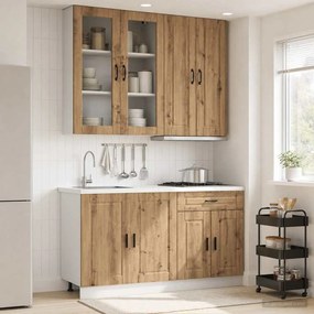 vidaXL Μονάδα κουζίνας PORTO 4 pcs Artisan Δρυς Επεξεργασμένο Ξύλο