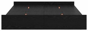 vidaXL Κρεβάτι με αποθηκευτικό χώρο με συρτάρι Μαύρη Οξυά 140 x 190 cm